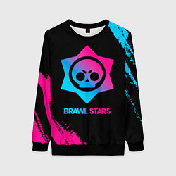 Женский свитшот Brawl Stars Neon Gradient