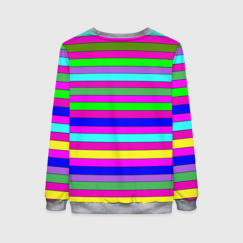 Женский свитшот Multicolored neon bright stripes / 3D-Меланж – фото 2