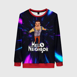 Женский свитшот Hello Neighbor Привет сосед Бегущий сосед