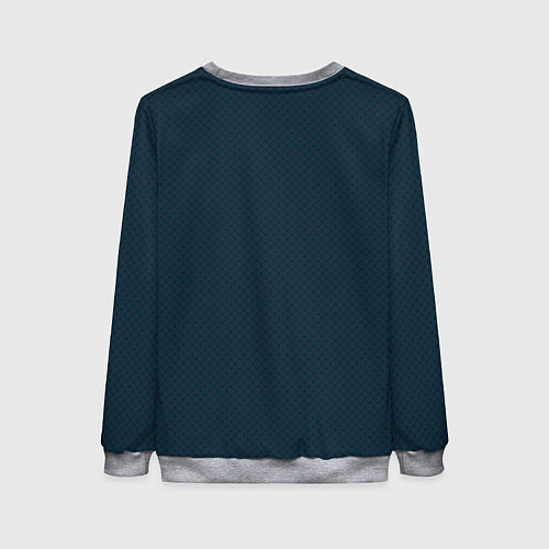 Женский свитшот Черная сетка на темно синем / 3D-Меланж – фото 2