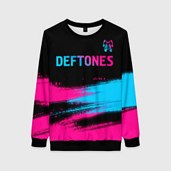 Свитшот женский Deftones Neon Gradient, цвет: 3D-черный
