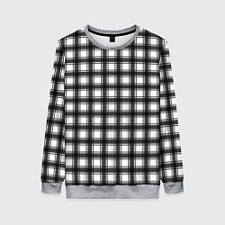 Женский свитшот Black and white trendy checkered pattern