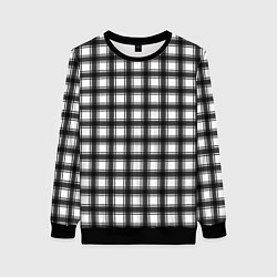 Женский свитшот Black and white trendy checkered pattern