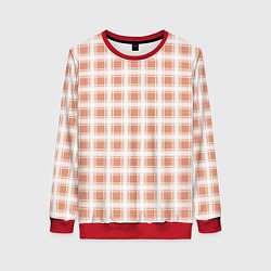 Женский свитшот Light beige plaid fashionable checkered pattern