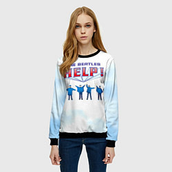 Свитшот женский The Beatles Help!, цвет: 3D-черный — фото 2