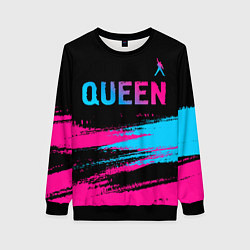 Свитшот женский Queen Neon Gradient, цвет: 3D-черный