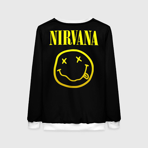 Женский свитшот Nirvana - Kurt Donald Cobain / 3D-Белый – фото 2