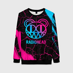 Женский свитшот Radiohead - neon gradient