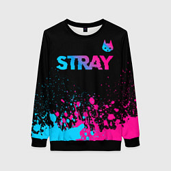 Женский свитшот Stray - neon gradient logo