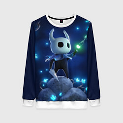 Свитшот женский Hollow Knight неоновые бабочки, цвет: 3D-белый