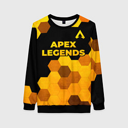 Свитшот женский Apex Legends - gold gradient: символ сверху, цвет: 3D-черный
