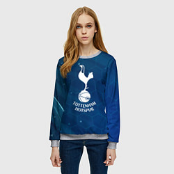 Свитшот женский Tottenham hotspur Соты абстракция, цвет: 3D-меланж — фото 2