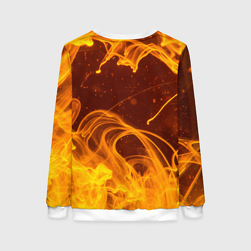 Женский свитшот Абстрактные языки пламени из красок / 3D-Белый – фото 2