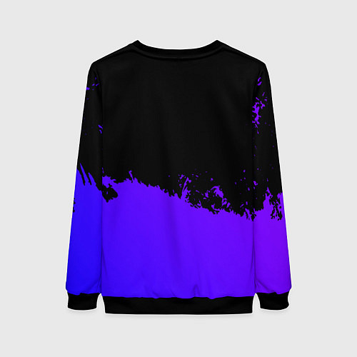 Женский свитшот Garbage purple grunge / 3D-Черный – фото 2