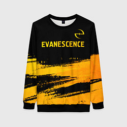 Женский свитшот Evanescence - gold gradient: символ сверху