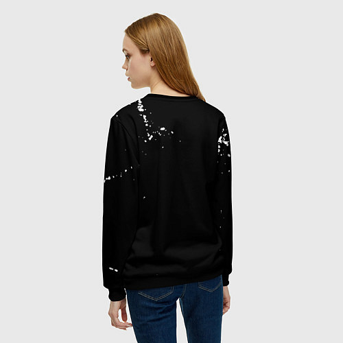 Женский свитшот Самурай лого / 3D-Черный – фото 4