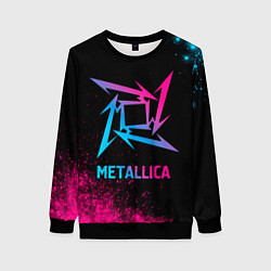 Женский свитшот Metallica - neon gradient