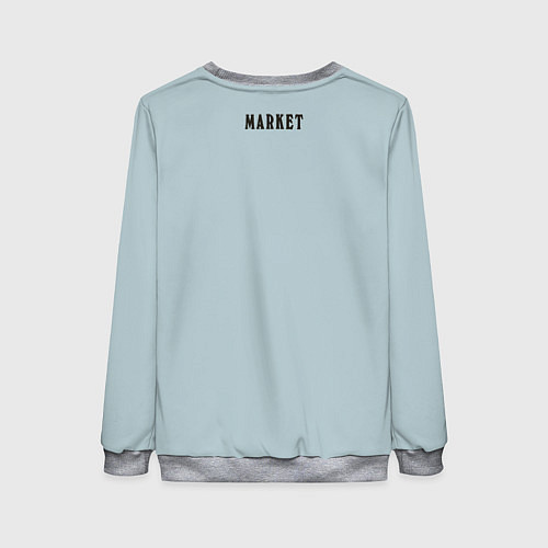 Женский свитшот Chinatown market - smiley destroyer / 3D-Меланж – фото 2