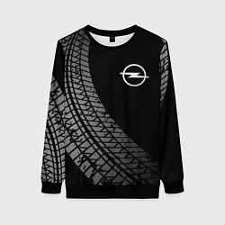 Свитшот женский Opel tire tracks, цвет: 3D-черный