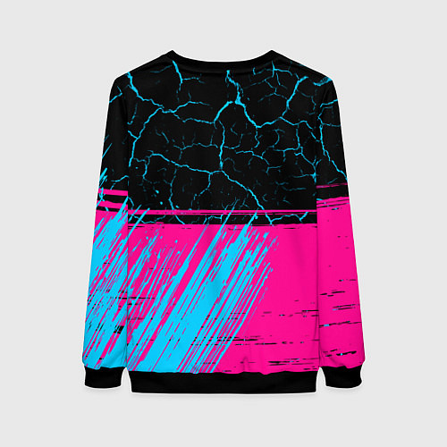 Женский свитшот Metallica - neon gradient: символ сверху / 3D-Черный – фото 2