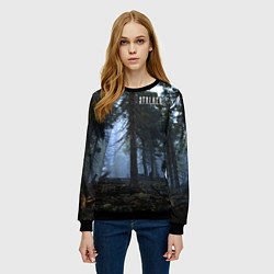 Свитшот женский STALKER Лес и РЛС Дуга, цвет: 3D-черный — фото 2