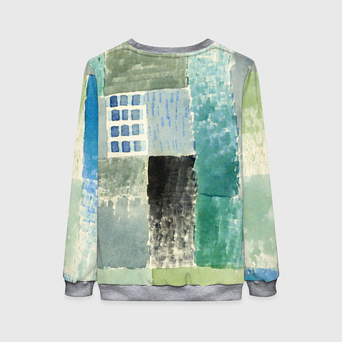 Женский свитшот Первый дом Пауль Клее, 1926 / 3D-Меланж – фото 2