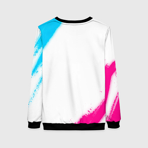 Женский свитшот Real Madrid neon gradient style / 3D-Черный – фото 2