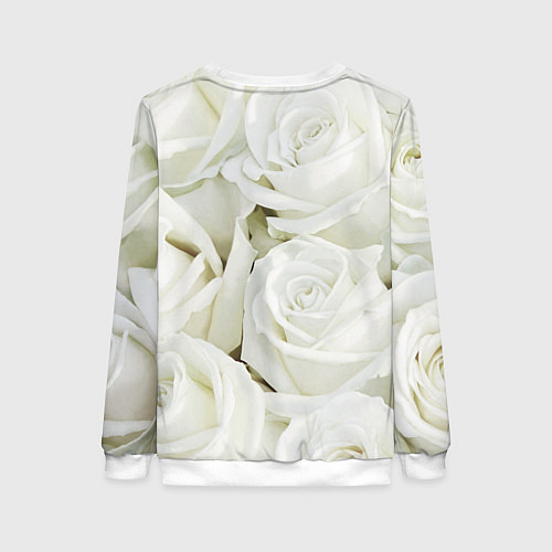 Женский свитшот Юрий Шатунов на фоне белых роз / 3D-Белый – фото 2