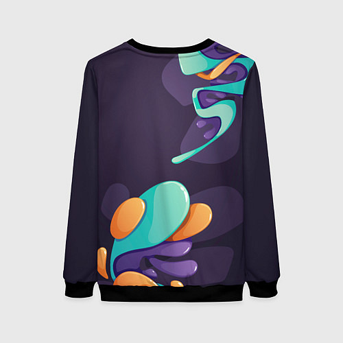 Женский свитшот Free Fire graffity splash / 3D-Черный – фото 2