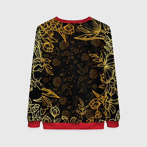 Женский свитшот Золотая колибри / 3D-Красный – фото 2