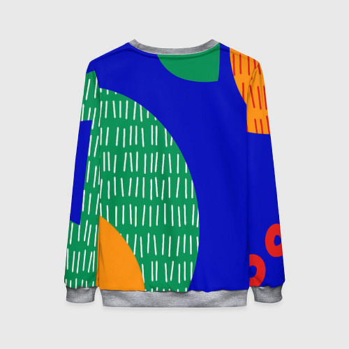 Женский свитшот Геометрические фигуры - абстракция / 3D-Меланж – фото 2