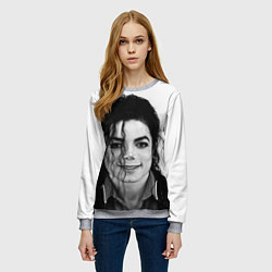 Свитшот женский Майкл Джексон Фото, цвет: 3D-меланж — фото 2