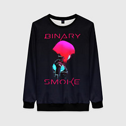 Свитшот женский Binary Smoke, цвет: 3D-черный