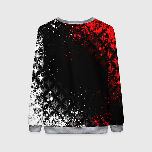 Женский свитшот Кадзуха - Мрачный геншин / 3D-Меланж – фото 2