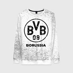 Женский свитшот Borussia с потертостями на светлом фоне