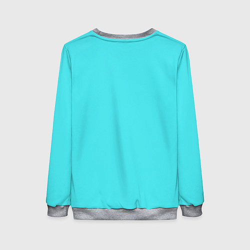 Женский свитшот Голубой неоновый геометрический узор / 3D-Меланж – фото 2