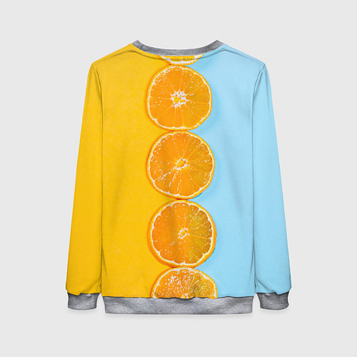 Женский свитшот Круглые апельсинки / 3D-Меланж – фото 2
