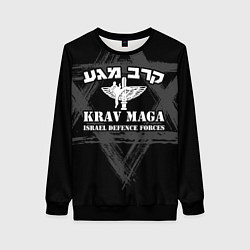 Свитшот женский Krav-maga emblem, цвет: 3D-черный