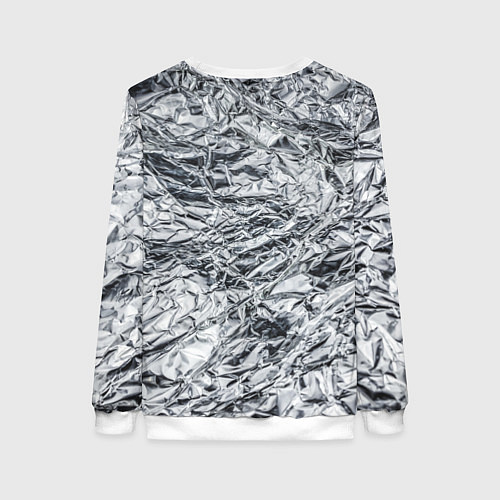 Женский свитшот Фольга и серебро в модном дизайне / 3D-Белый – фото 2