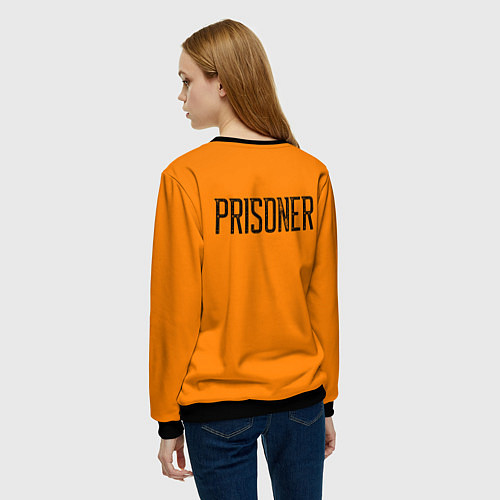 Женский свитшот Prisoner Orange / 3D-Черный – фото 4