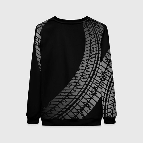 Женский свитшот Mitsubishi tire tracks / 3D-Черный – фото 2