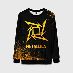 Женский свитшот Metallica - gold gradient