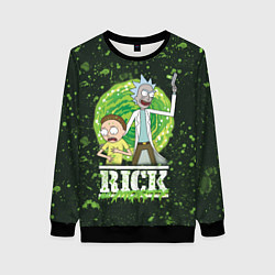 Женский свитшот Morty and Rick portal