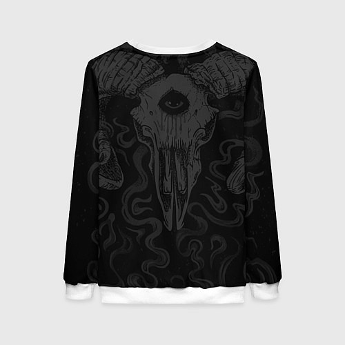 Женский свитшот Slipknot - goat skull / 3D-Белый – фото 2