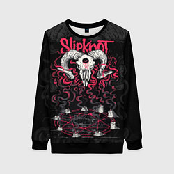 Свитшот женский Slipknot - goat skull, цвет: 3D-черный