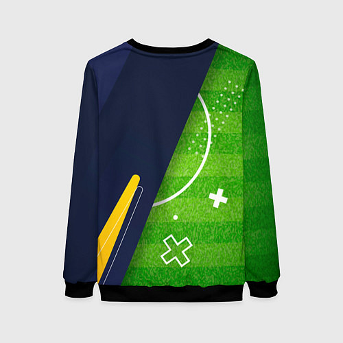 Женский свитшот Sporting football field / 3D-Черный – фото 2