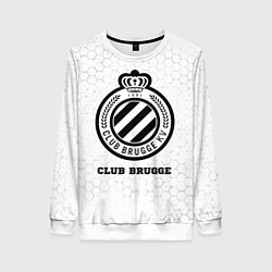 Свитшот женский Club Brugge sport на светлом фоне, цвет: 3D-белый