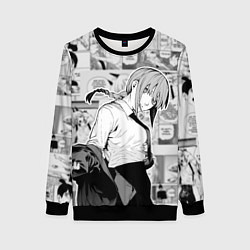 Женский свитшот Страницы манги - Макима - Человек бензопила