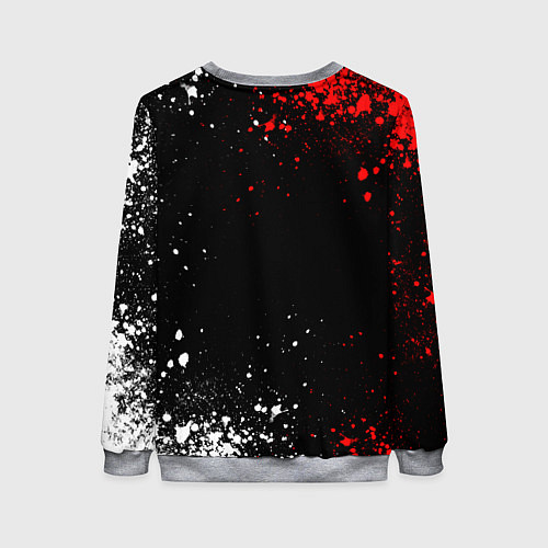 Женский свитшот Маска Они - Киберпанк 2077 - Samurai / 3D-Меланж – фото 2