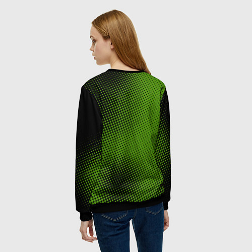 Женский свитшот Крейзи кролик / 3D-Черный – фото 4